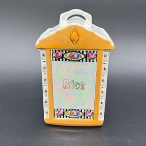 Vintage 1930 MEPOCO WARE Lusterware Rice Canister Made in Germany